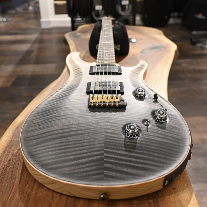 PRS Wood Library Custom 24 Piezo 10-Top Gray Black Fade #121