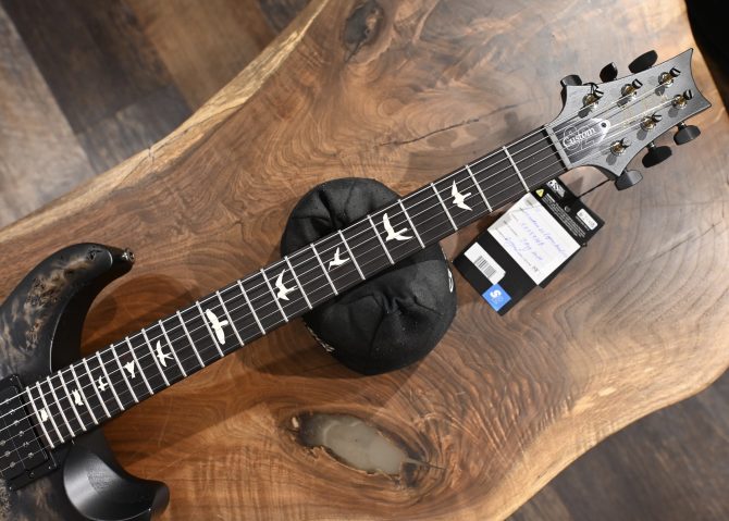 PRS S2 Wood Library Custom 24 Poplar Burl Charcoal Burst #368