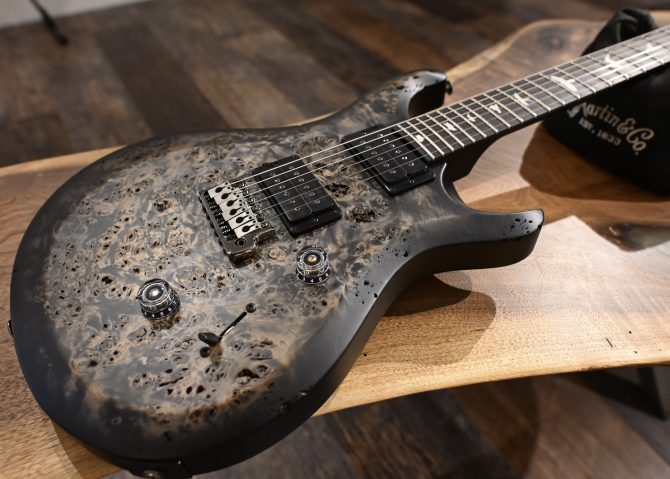 PRS S2 Wood Library Custom 24 Poplar Burl Charcoal Burst #368