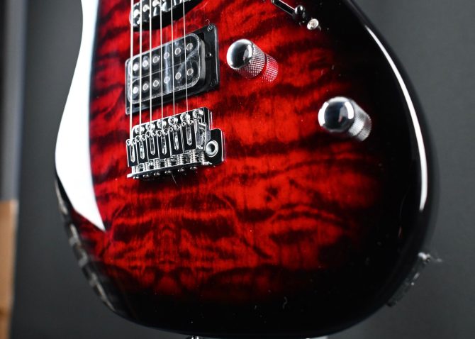 Ibanez GRX70QA-TRB Gio Series Transparent Red Burst #796