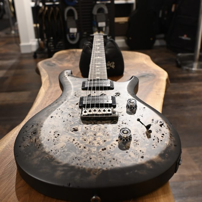 PRS S2 Wood Library Custom 24 Poplar Burl Charcoal Burst #368