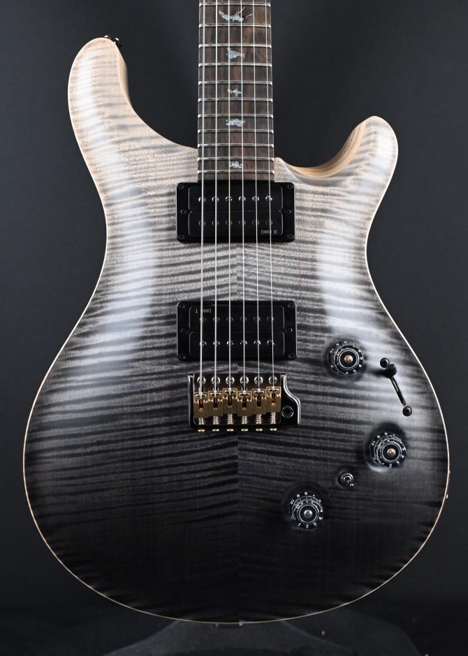 PRS Wood Library Custom 24 Piezo 10-Top Gray Black Fade #121