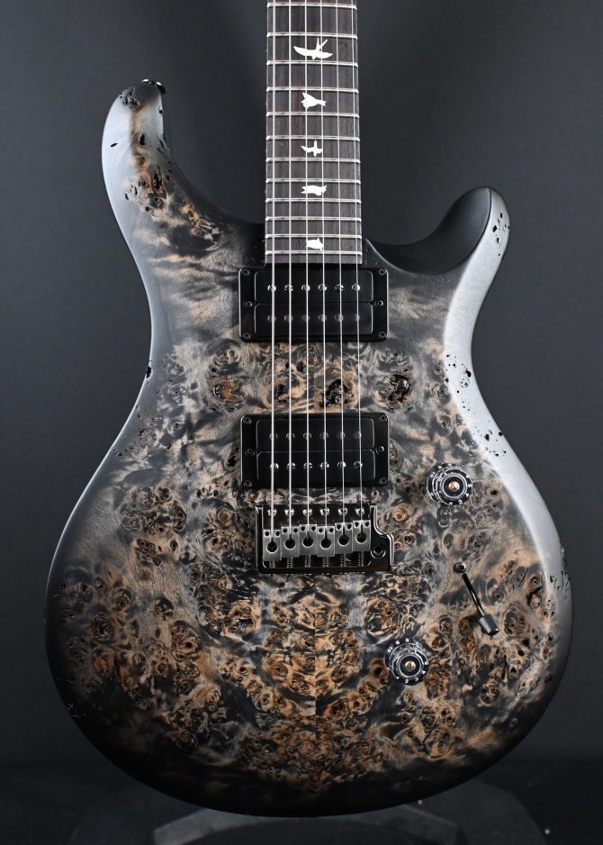 PRS S2 Wood Library Custom 24 Poplar Burl Charcoal Burst #368