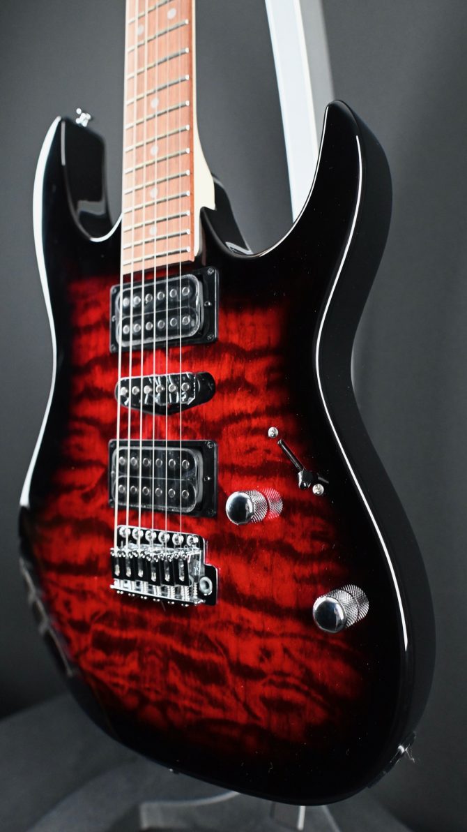 Ibanez GRX70QA-TRB Gio Series Transparent Red Burst #796