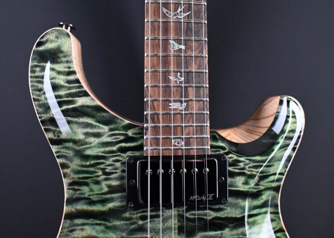 PRS Wood Library Custom 24 Semi-Hollow Quilt 10-Top Sage #655