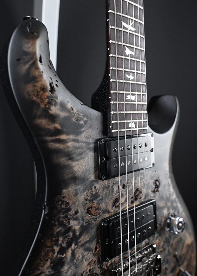 PRS S2 Wood Library Custom 24 Poplar Burl Charcoal Burst #368