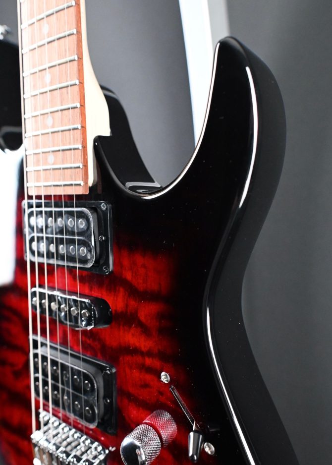 Ibanez GRX70QA-TRB Gio Series Transparent Red Burst #796