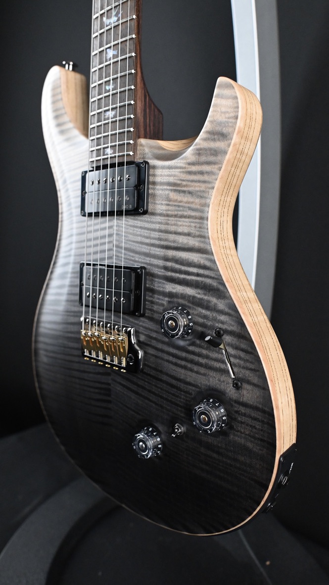 PRS Wood Library Custom 24 Piezo 10-Top Gray Black Fade #121