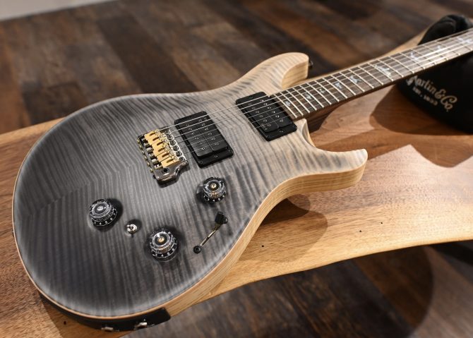 PRS Wood Library Custom 24 Piezo 10-Top Gray Black Fade #121