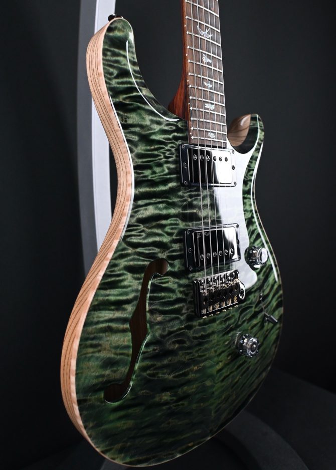 PRS Wood Library Custom 24 Semi-Hollow Quilt 10-Top Sage #655