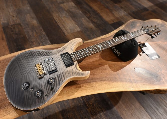 PRS Wood Library Custom 24 Piezo 10-Top Gray Black Fade #121