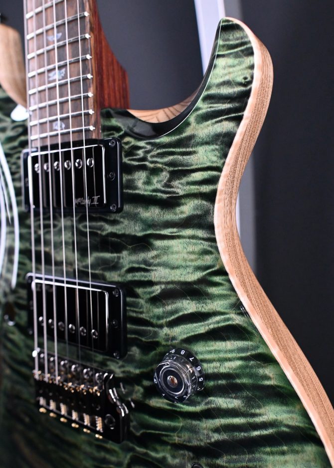 PRS Wood Library Custom 24 Semi-Hollow Quilt 10-Top Sage #655