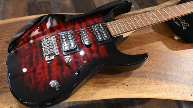 Ibanez GRX70QA-TRB Gio Series Transparent Red Burst #796