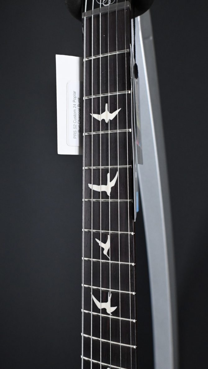 PRS S2 Wood Library Custom 24 Poplar Burl Charcoal Burst #368