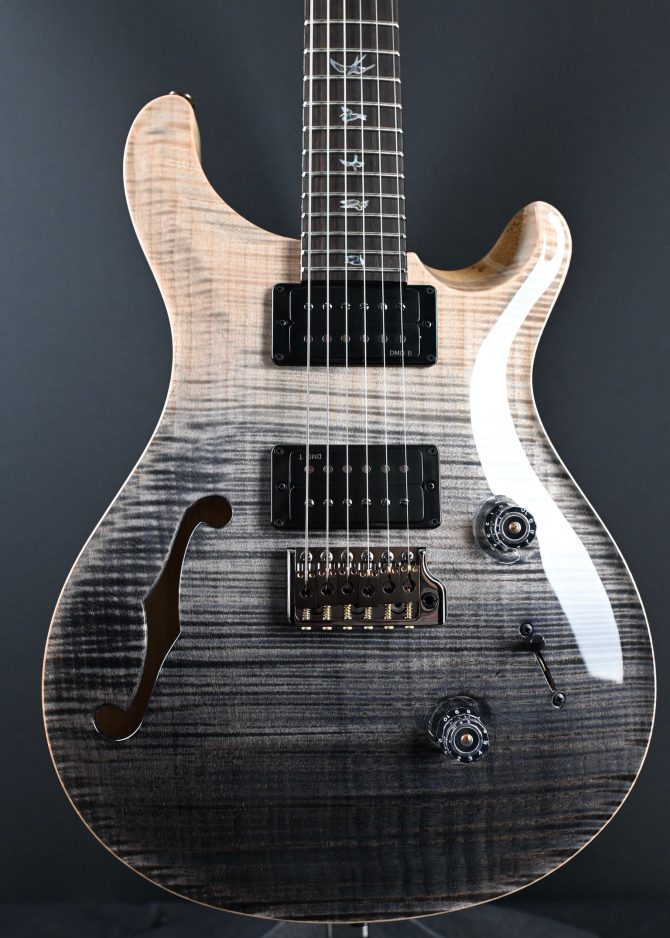 PRS Wood Library Custom 24 Semi-Hollow One-Piece Artist Grade Top Frostbite #013