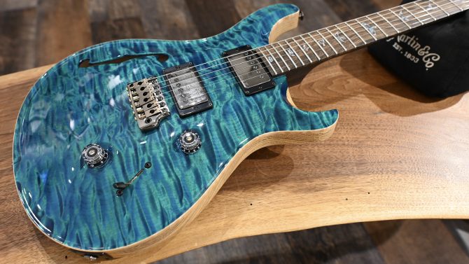 PRS Wood Library Custom 24 Semi-Hollow Quilt 10-Top Laguna #654