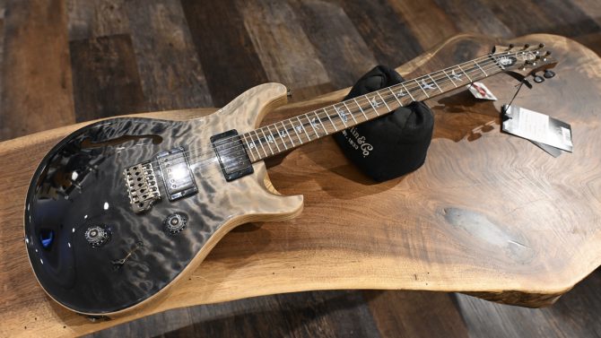PRS Wood Library Custom 24 Semi-Hollow Quilt 10-Top Frostbite #656