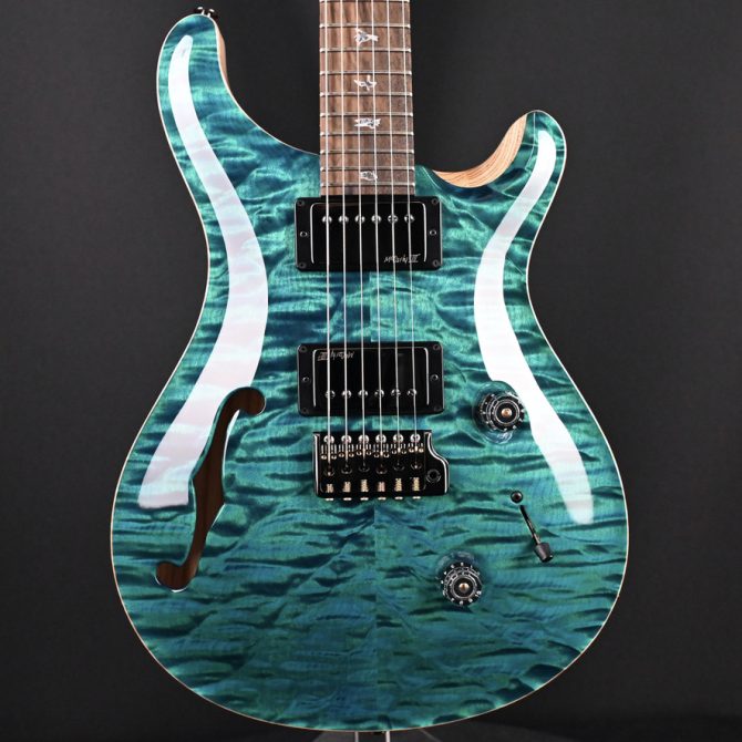 PRS Wood Library Custom 24 Semi-Hollow Quilt 10-Top Laguna #654