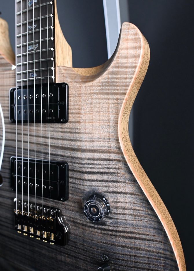 PRS Wood Library Custom 24 Semi-Hollow One-Piece Artist Grade Top Frostbite #013