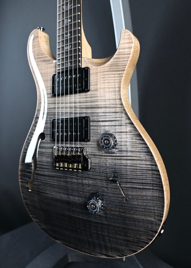 PRS Wood Library Custom 24 Semi-Hollow One-Piece Artist Grade Top Frostbite #013