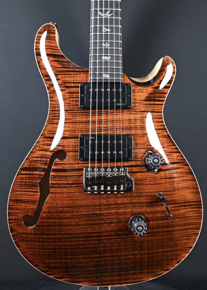 PRS Wood Library Custom 24 Semi-Hollow One-Piece Artist Grade Top Espresso #011