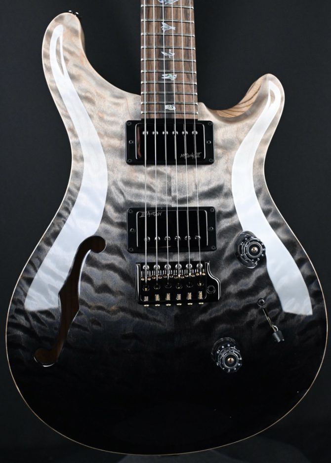 PRS Wood Library Custom 24 Semi-Hollow Quilt 10-Top Frostbite #656