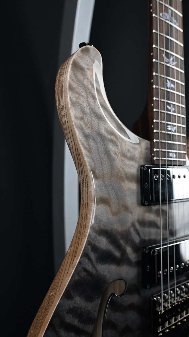 PRS Wood Library Custom 24 Semi-Hollow Quilt 10-Top Frostbite #656