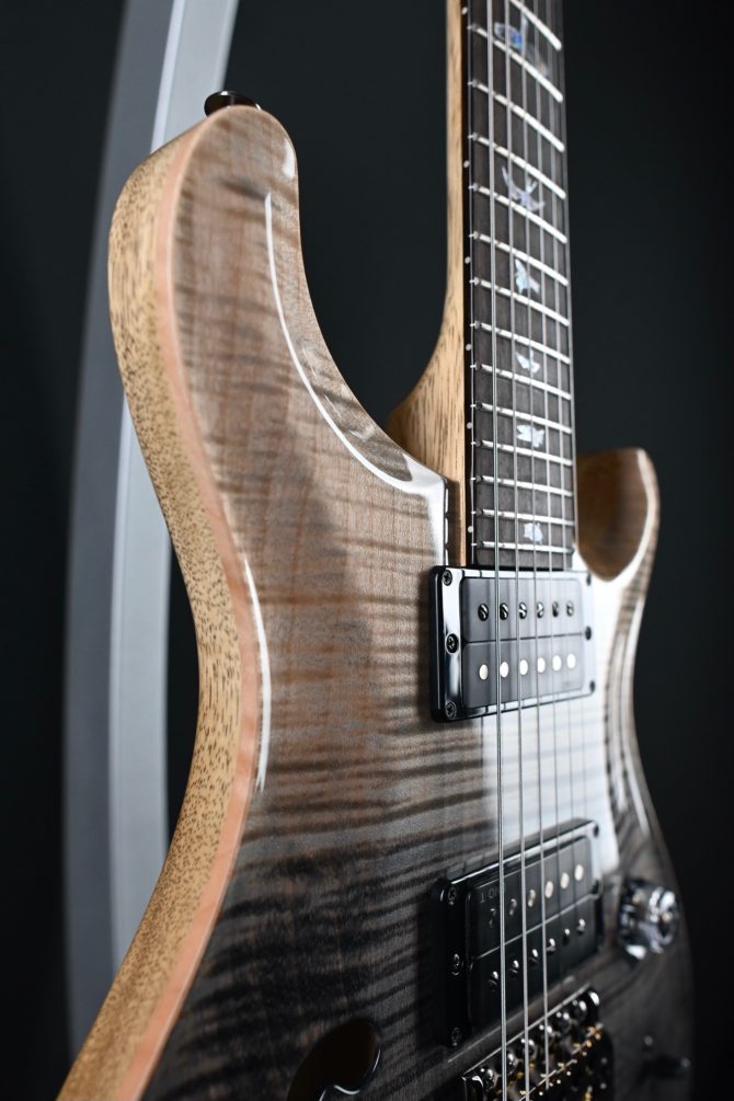 PRS Wood Library Custom 24 Semi-Hollow One-Piece Artist Grade Top Frostbite #013