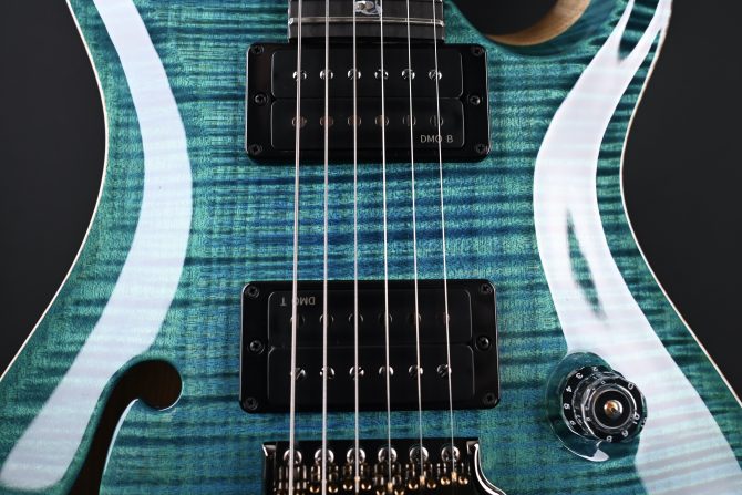 PRS Wood Library Custom 24 Semi-Hollow One-Piece Artist Grade Top Laguna #010