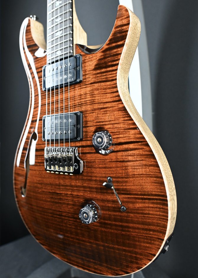 PRS Wood Library Custom 24 Semi-Hollow One-Piece Artist Grade Top Espresso #011