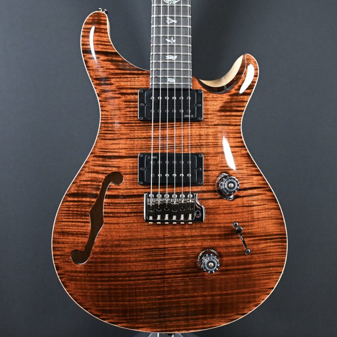PRS Wood Library Custom 24 Semi-Hollow One-Piece Artist Grade Top Espresso #011