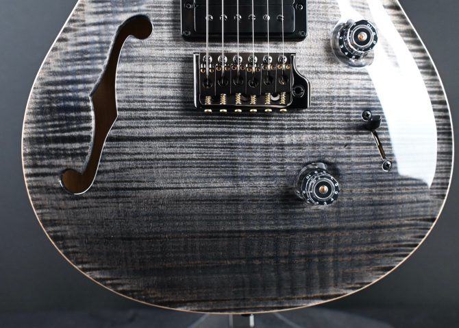 PRS Wood Library Custom 24 Semi-Hollow One-Piece Artist Grade Top Frostbite #013