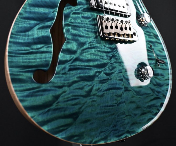 PRS Wood Library Custom 24 Semi-Hollow Quilt 10-Top Laguna #654