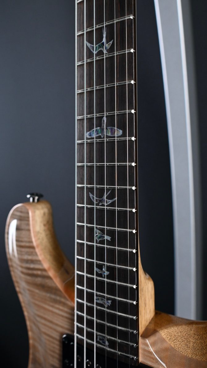 PRS Wood Library Custom 24 Semi-Hollow One-Piece Artist Grade Top Frostbite #013