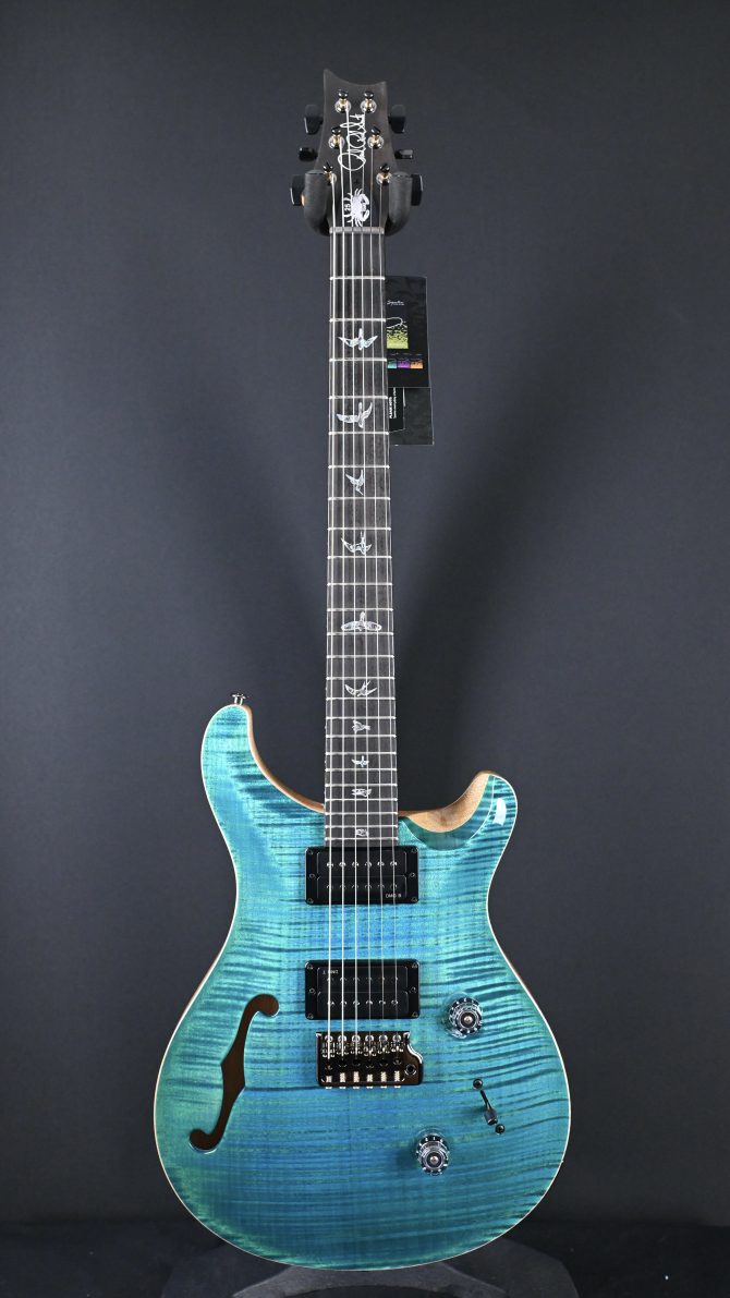 PRS Wood Library Custom 24 Semi-Hollow One-Piece Artist Grade Top Laguna #010