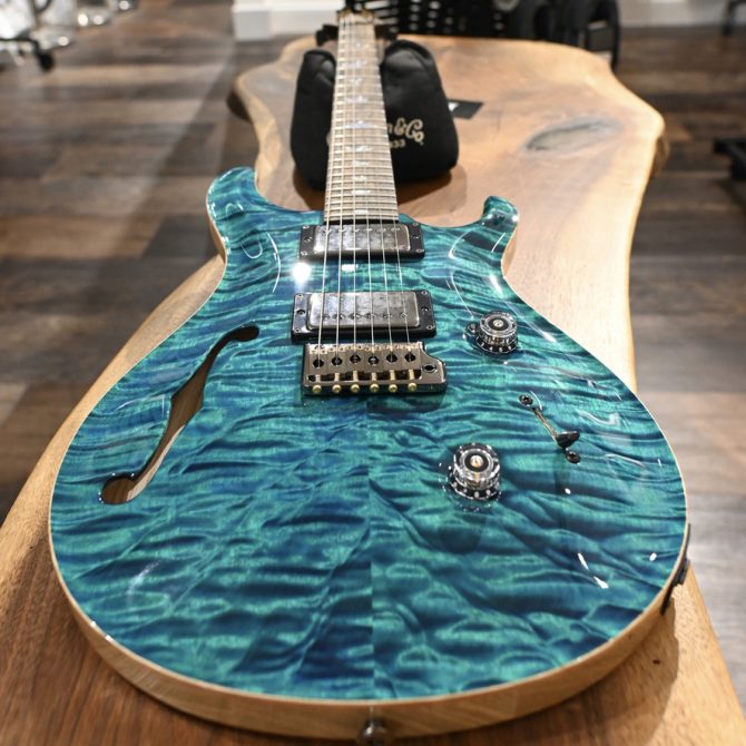 PRS Wood Library Custom 24 Semi-Hollow Quilt 10-Top Laguna #654