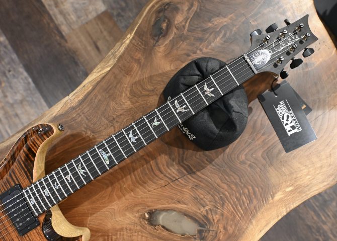 PRS Wood Library Custom 24 Semi-Hollow One-Piece Artist Grade Top Espresso #011