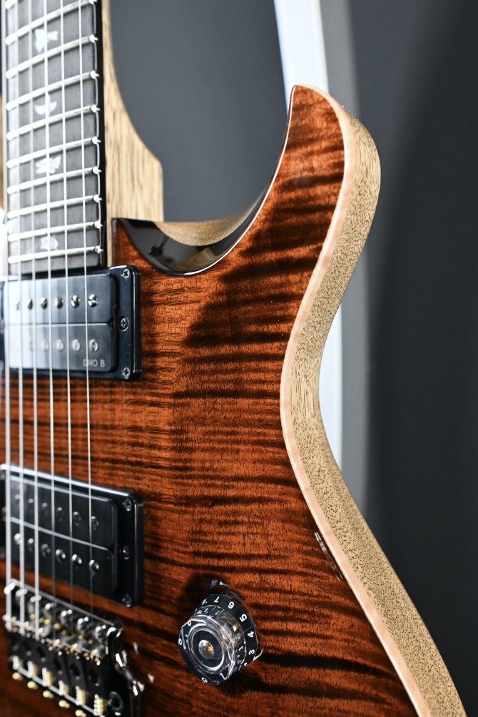 PRS Wood Library Custom 24 Semi-Hollow One-Piece Artist Grade Top Espresso #011