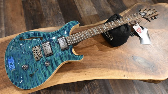 PRS Wood Library Custom 24 Semi-Hollow Quilt 10-Top Laguna #654