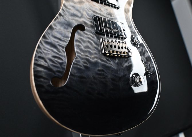 PRS Wood Library Custom 24 Semi-Hollow Quilt 10-Top Frostbite #656