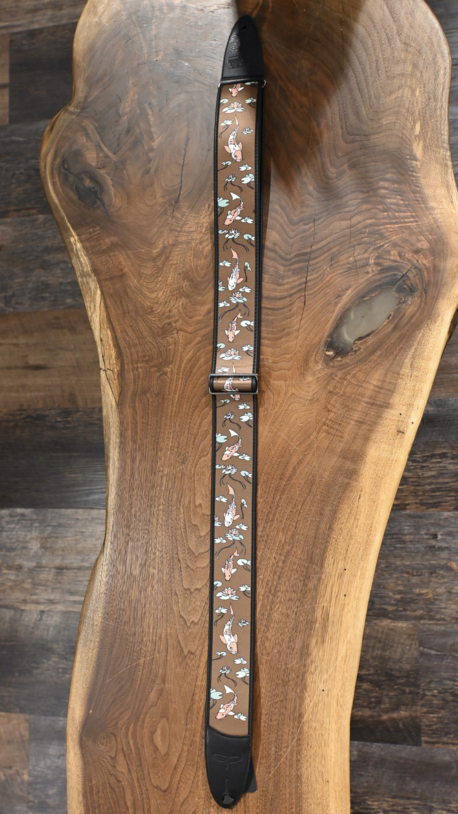 PRS Limited Edition Private Stock "Koi Inlay" Guitar Strap Brown