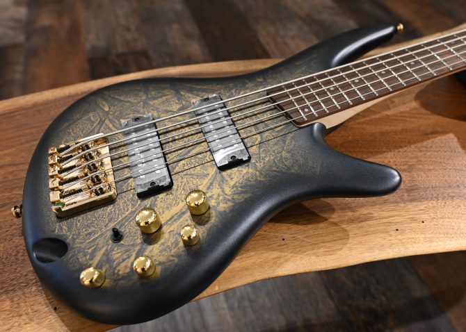 Ibanez SR305EDX-FDM 5-String Bass Guitar Frozen Gold Matte #131
