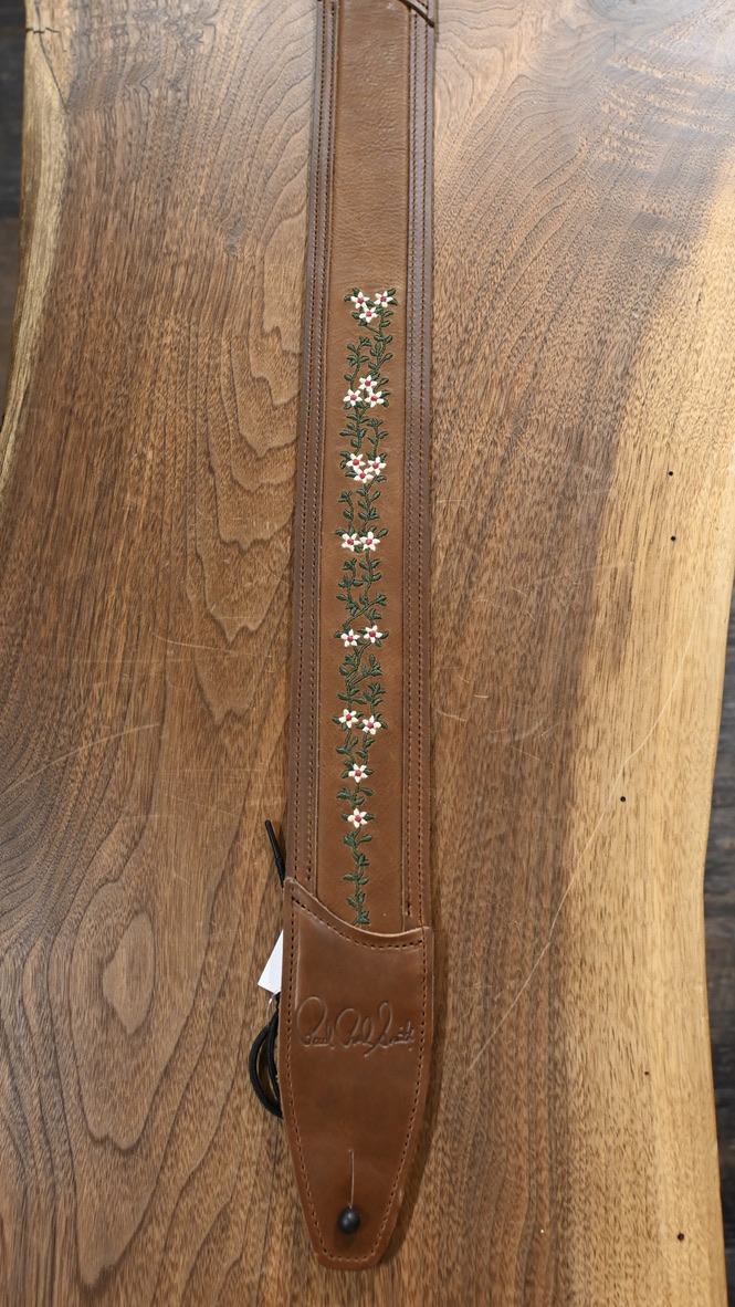 PRS Limited Edition Private Stock "Tree of Life" Leather Guitar Strap Brown