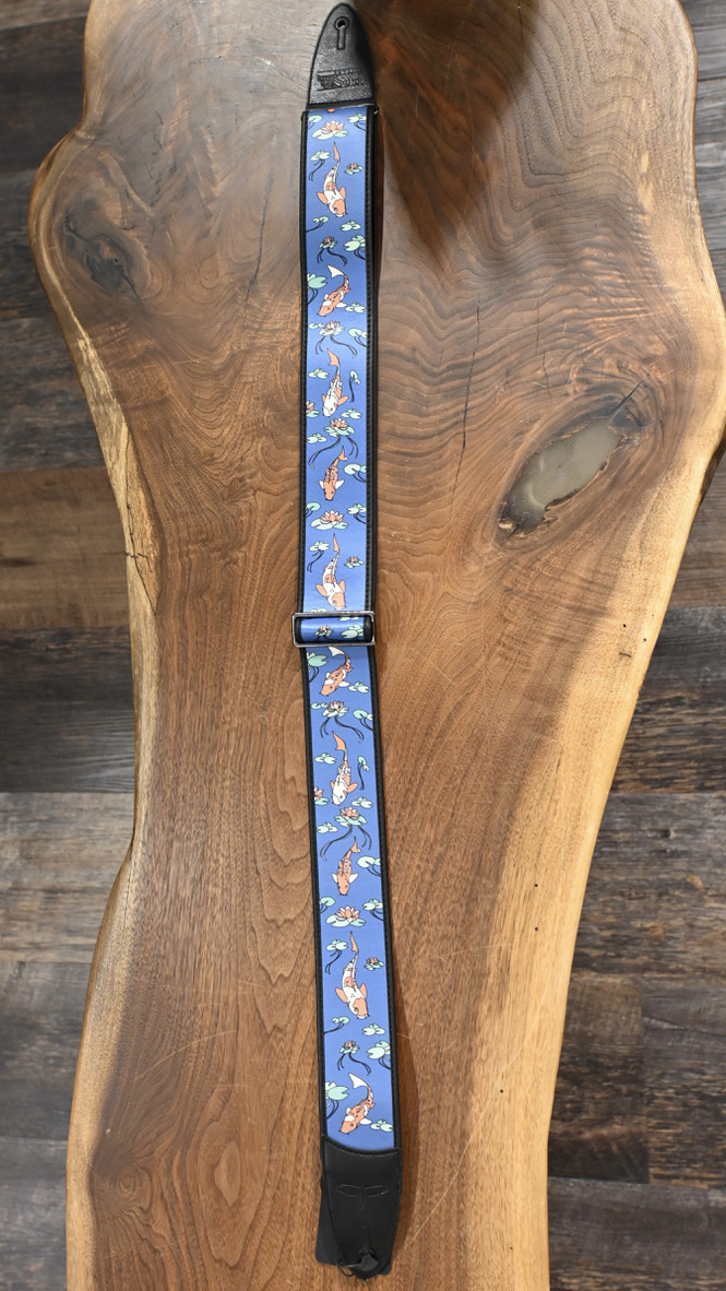 PRS Limited Edition Private Stock "Koi Inlay" Guitar Strap Blue