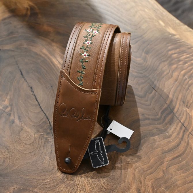 PRS Limited Edition Private Stock "Tree of Life" Leather Guitar Strap Brown